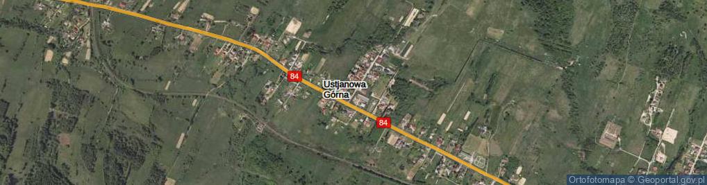 Zdjęcie satelitarne Ustjanowa Górna ul.